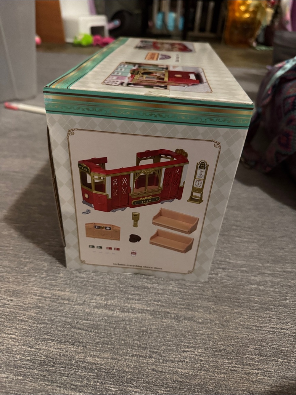 Calico Critters Ride Along Tram - Red and Gold Playset - Picture 2 of 3